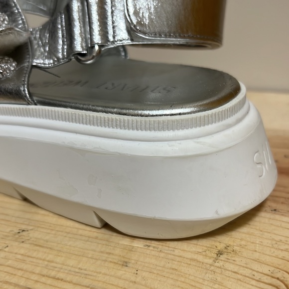 Stuart Weitzman Zoelie Crystal Ball Sandal In Silver - Picture 7 of 12